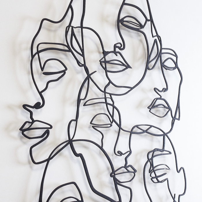 Wallity Faces Line Art- APT743 M
